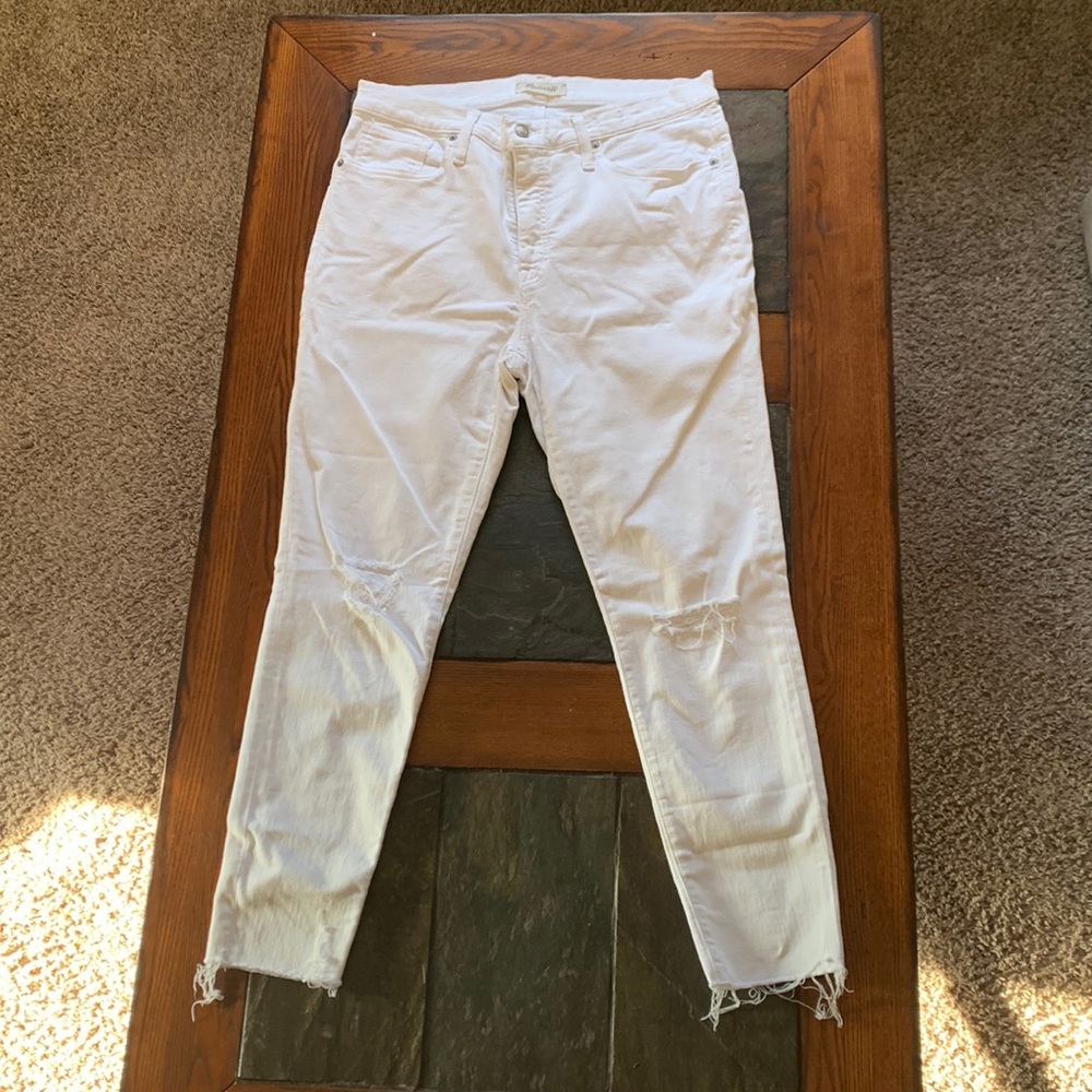 White Madewell 9” High-Rise Skinny Crop Jeans